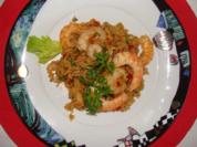 Fisch : - Gemüserisotto mit Langostinos - Rezept