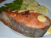 Fisch: Lachsforellensteak gebraten - Rezept