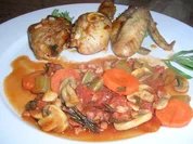 Huhn (Hähnchen) nach Jägerinnen-Art  (Pollo alla Cacciatora) - Rezept