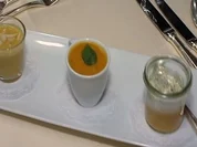 Trilogie von Kürbissuppen – aus Hokkaido-, Butter- und Muskatkürbis - Rezept