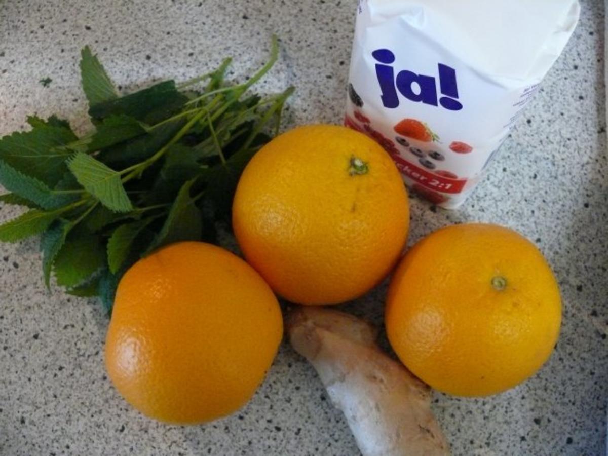 Orangen-Ingwer-Konfitüre mit Zitronenmelisse - Rezept - Bild Nr. 3