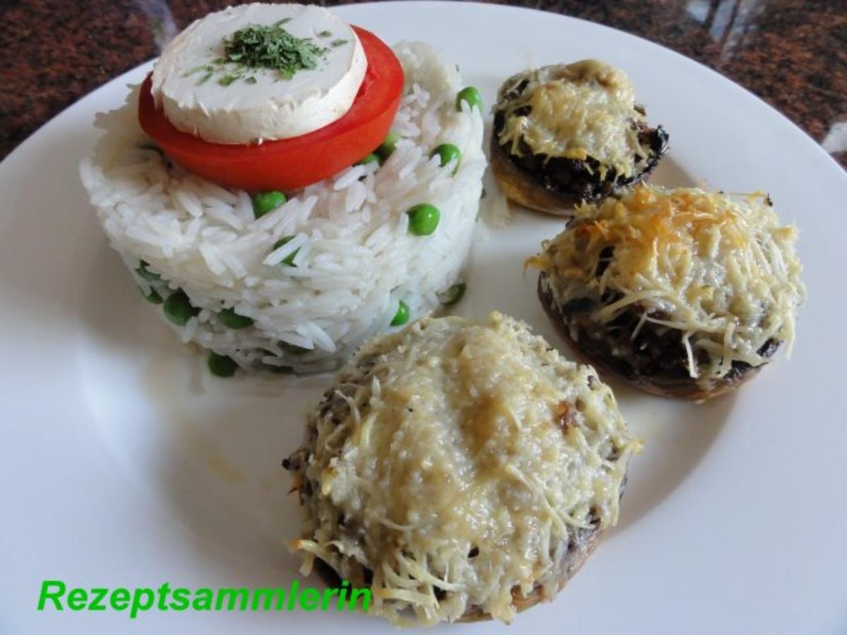 Bilder für Gemüse: CHAMPIGNON gefüllt mit Hack - Rezept