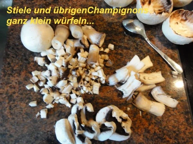 Rezept: Gemüse: CHAMPIGNON gefüllt mit Hack Bild Nr. 4 Gemüse: CHAMPIGNON gefüllt mit Hack - Rezept - Bild Nr. 4