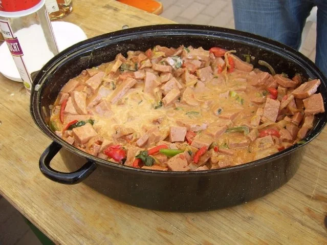 Rezept: Leberkäs-Gerasseltes Leberkäs-Gerasseltes - Rezept