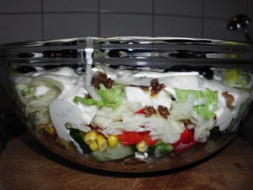 Schichtsalat griechische Art - Rezept mit Bild - kochbar.de