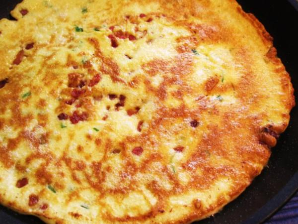 Bärlauch Pfannkuchen mit Speck - schnell &amp; einfach - von mimi