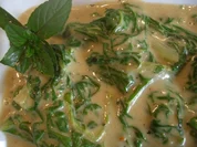 ~ Gemüsebeilage ~  Mangold in Erdnußsahne - Rezept