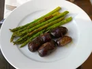 Grüner Spargel mit blauen Trüffelkartoffeln - Rezept