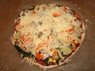 bunte Pizza m. Quark-Öl-Teig - Rezept