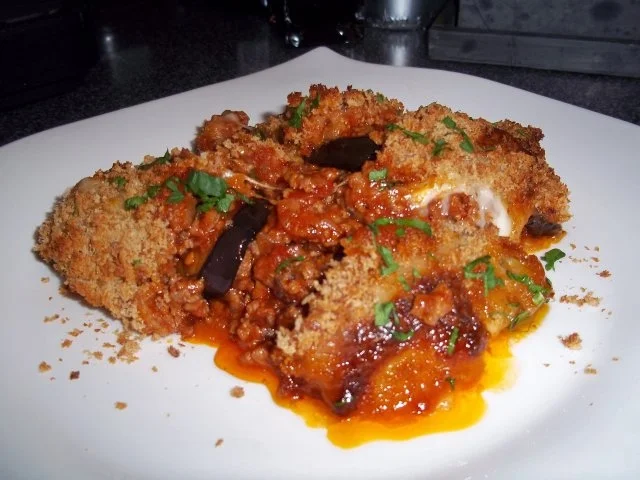 Rezept: Auberginen - Auflauf mit Hackfleisch Bild Nr. 2 Auberginen - Auflauf mit Hackfleisch - Rezept - Bild Nr. 2