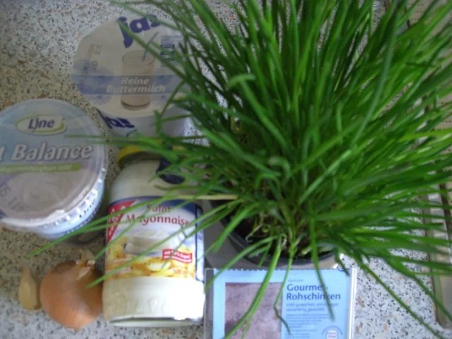 Ranch Dressing oder Dip - Sauce mit Möhren- u. Salatgurkenstiften - Rezept - Bild Nr. 2