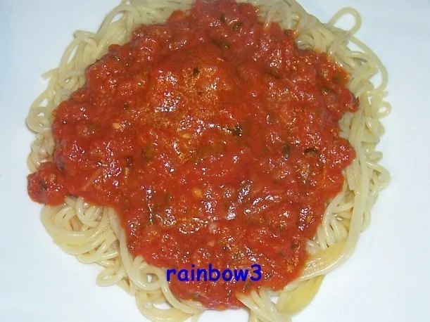 Kochen: Spaghetti mit Tomaten-Kräuter-Sauce - Rezept - Bild Nr. 2