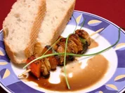 "Süßer Spieß" - Kalbswürfel mit aufgespießten Aprikosen - Rezept