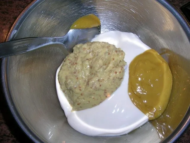 Rezept: Nordsee-Krabbensülze im Glas, mit Senf-Créme-fraiche an Bratkartöffelchen Bild Nr. 15 Nordsee-Krabbensülze im Glas, mit Senf-Créme-fraiche an Bratkartöffelchen - Rezept - Bild Nr. 15