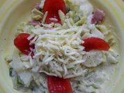 Kräuterspätzle mit Schinken & Gemüse - Rezept