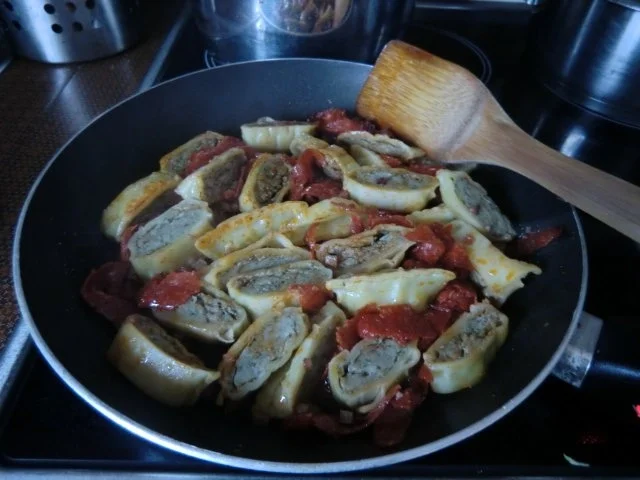 Gebratene Maultaschen mit Brokkoligemüse und Chorizowurst - Rezept - Bild Nr. 5