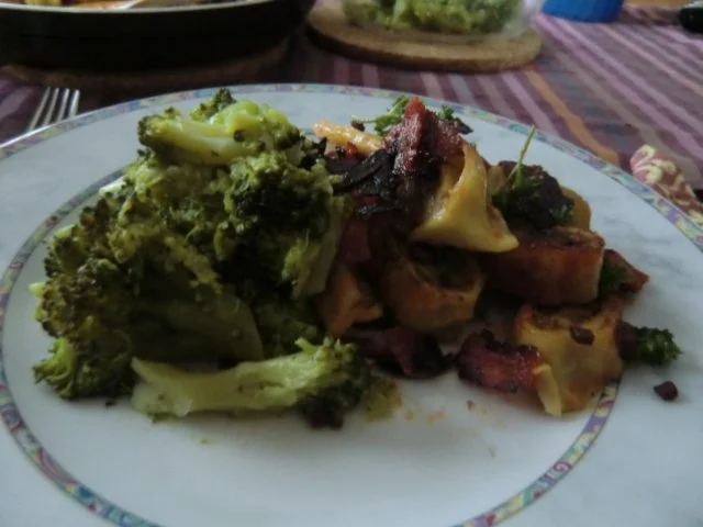 Gebratene Maultaschen mit Brokkoligemüse und Chorizowurst - Rezept - Bild Nr. 7