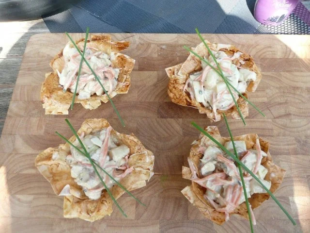 SPARGEL/Eiersalat in Filoteigkörbchen - Rezept - Bild Nr. 6