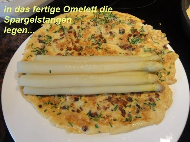 Eier:   SCHINKENSPECK - OMELETT mit Spargelfüllung - Rezept - Bild Nr. 6