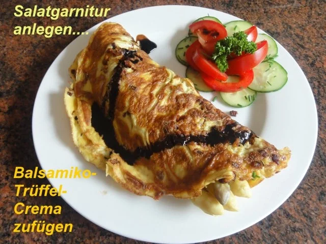 Eier:   SCHINKENSPECK - OMELETT mit Spargelfüllung - Rezept - Bild Nr. 7