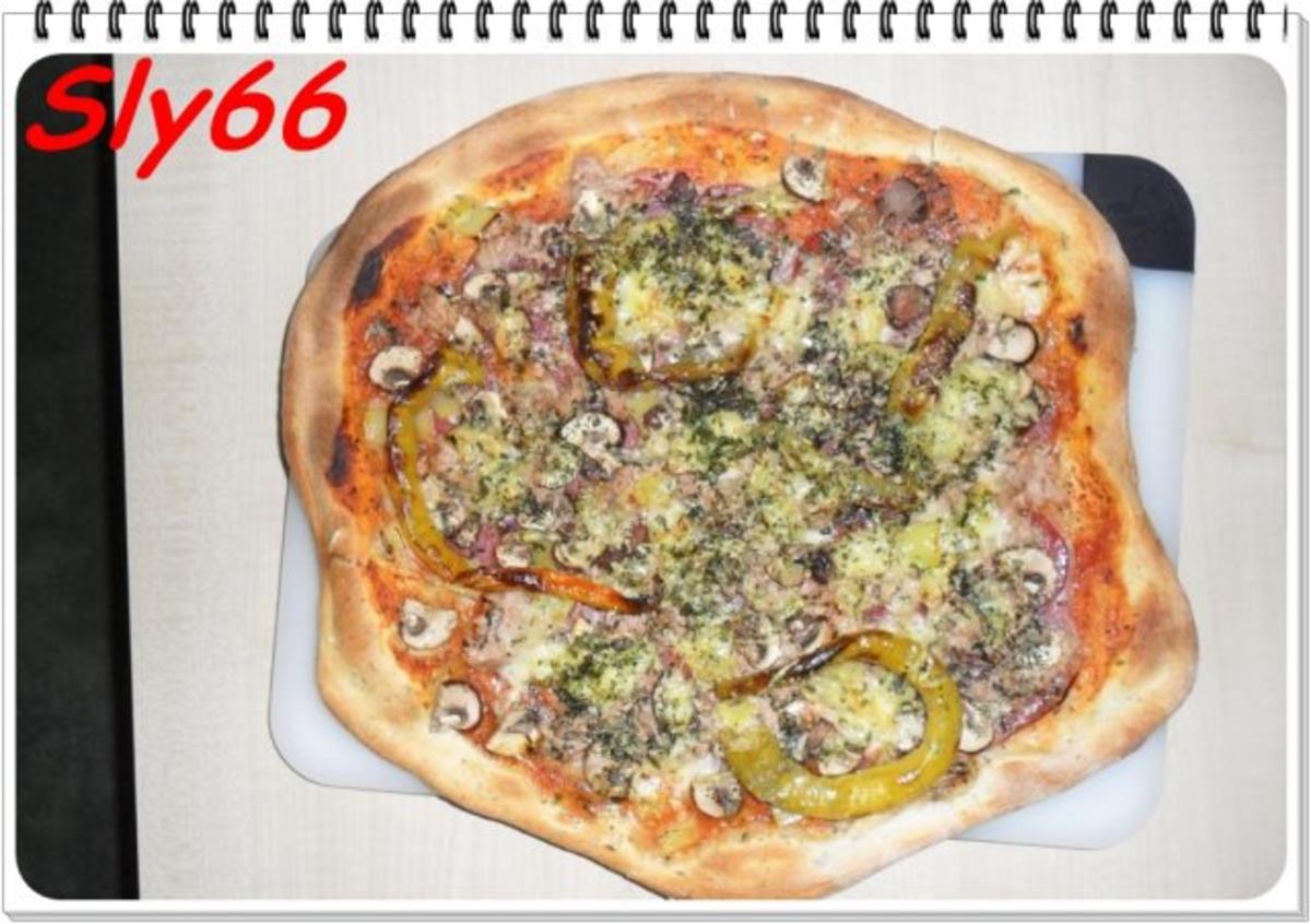 Bilder für Pizza Tonno-Funghi - Rezept