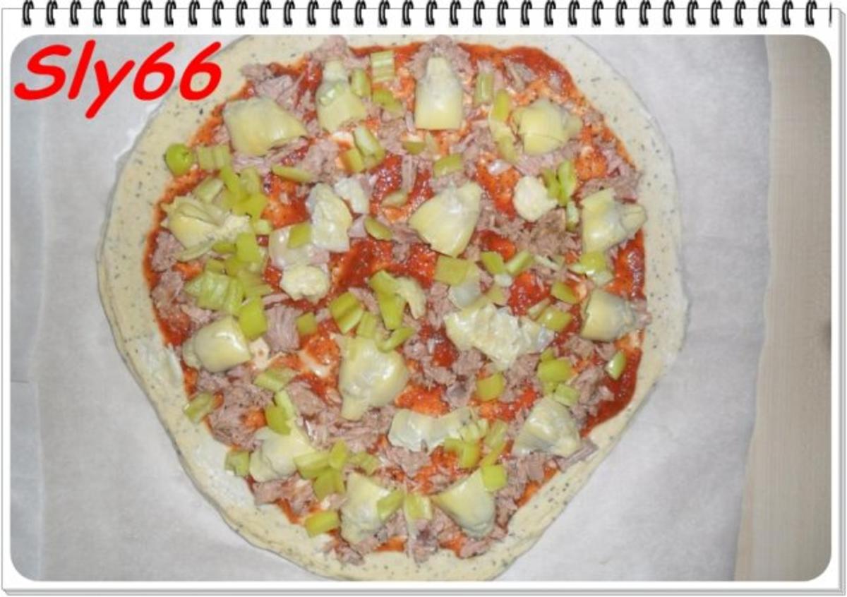 Pizza Tonno-Artischocke - Rezept - Bild Nr. 15