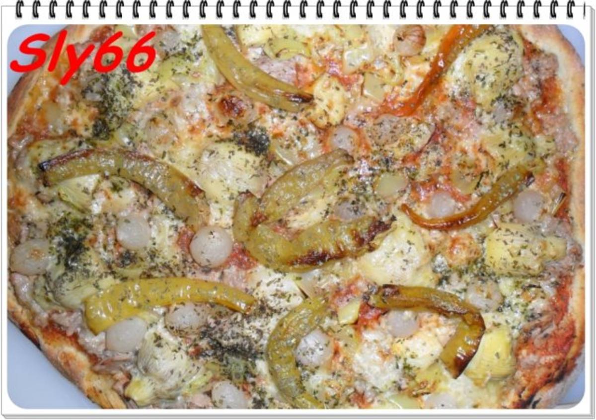 Pizza Tonno-Artischocke - Rezept - Bild Nr. 17