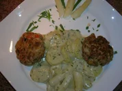 Rezept: Thunfischbuletten mit Spargelragout Thunfischbuletten mit Spargelragout - Rezept