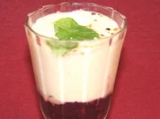 Prosecco-Zabaione im fruchtigen Bett mit frischer Minze - Rezept