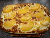 Auflauf & Co. : Reis-Quark-Auflauf mit Pfirsichen  (Bilder....) - Rezept