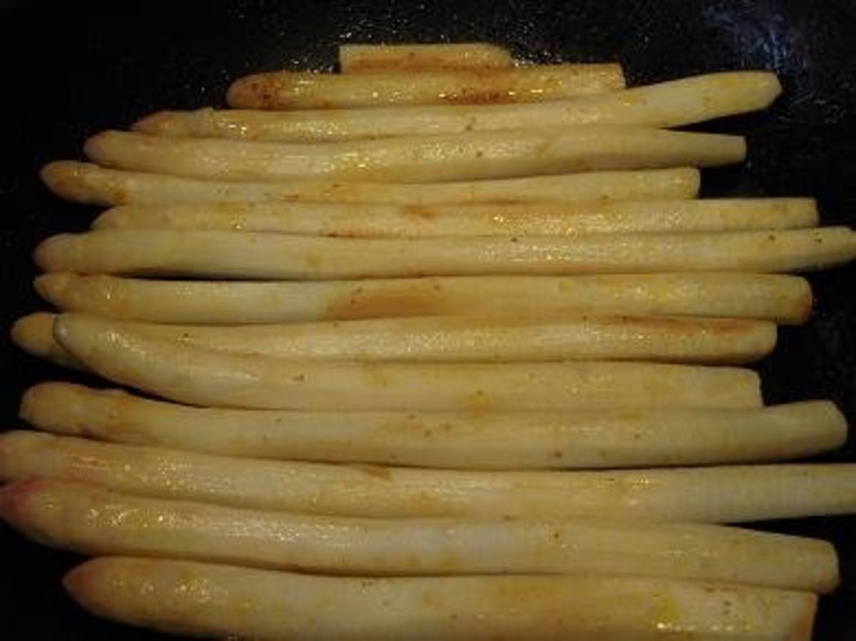 Spargel auf Putenschnitzel mit Käse überbacken - Rezept - Bild Nr. 4