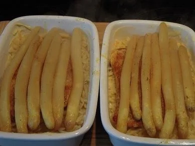 Spargel auf Putenschnitzel mit Käse überbacken - Rezept - Bild Nr. 7