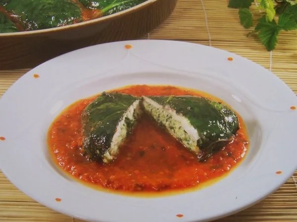 Rezept: Seebarschpäckchen mit Käsefüllung Seebarschpäckchen mit Käsefüllung - Rezept