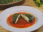 Seebarschpäckchen mit Käsefüllung - Rezept