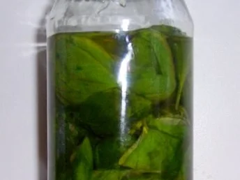 Rezept: Gewürz: Basilikum-Kräuteröl Bild Nr. 3 Gewürz: Basilikum-Kräuteröl - Rezept - Bild Nr. 3