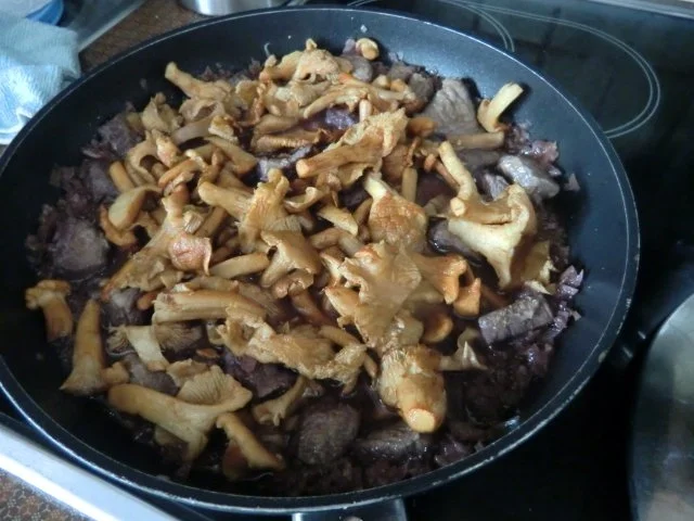 Rindergulasch mit Pfifferlingen an Bandnudeln - Rezept - Bild Nr. 4