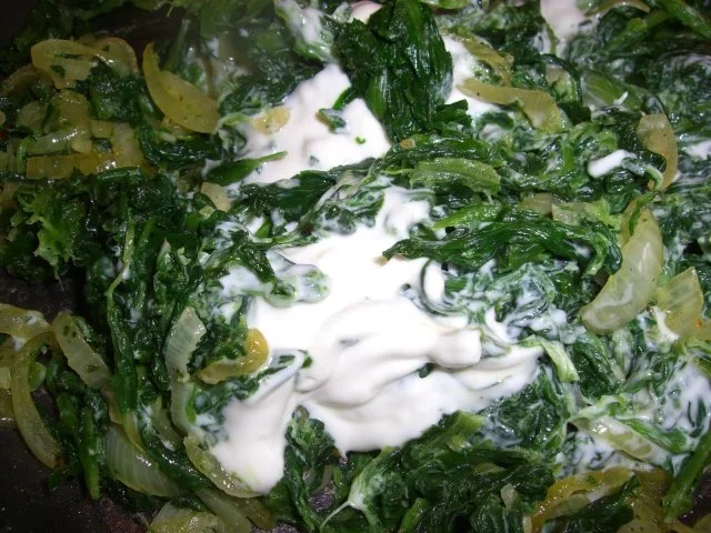 Rezept: ~ Fleischlos ~ Spinat - Knöpfle - Topf überbacken Bild Nr. 3 ~ Fleischlos ~ Spinat - Knöpfle - Topf überbacken - Rezept - Bild Nr. 3