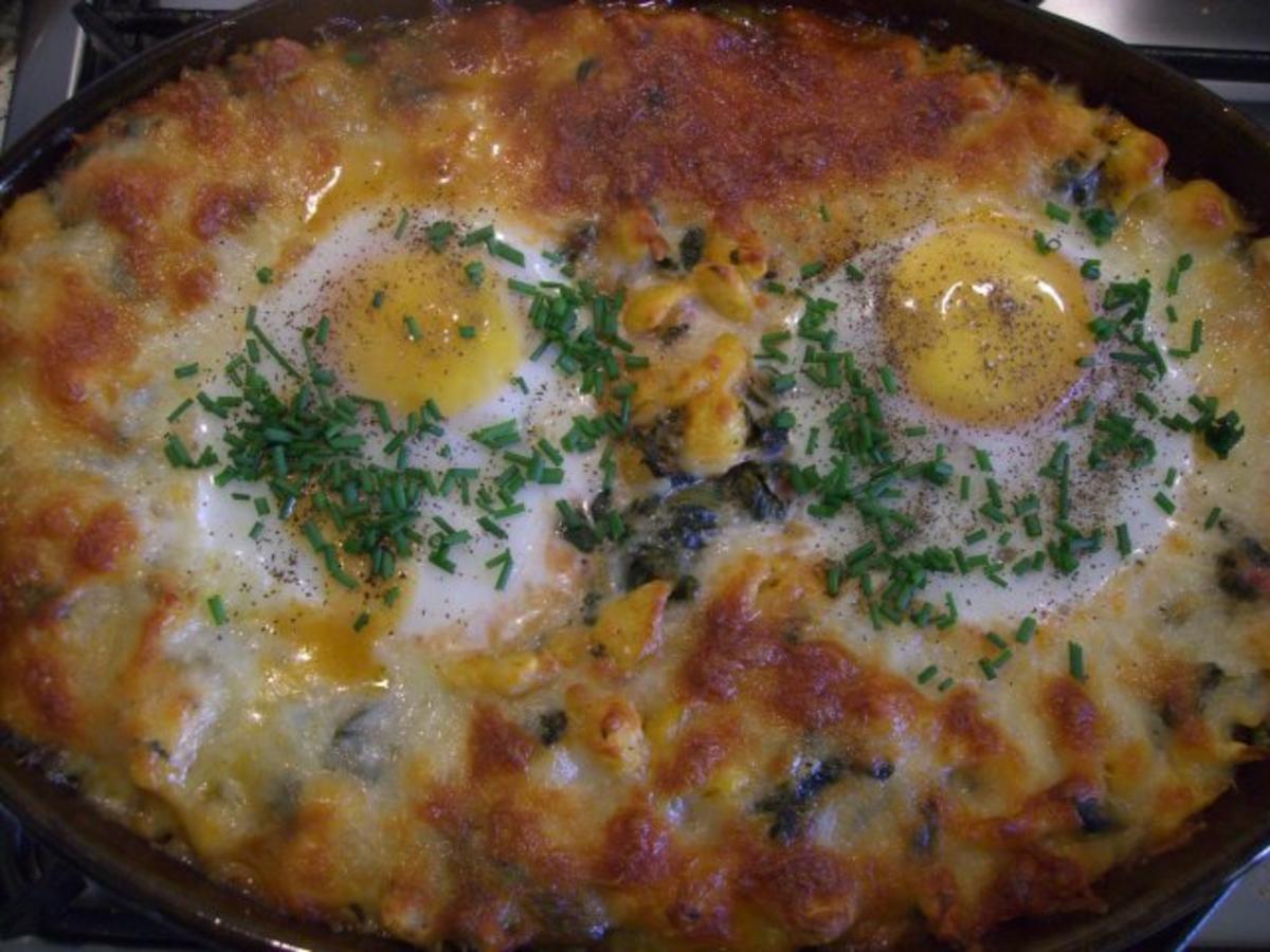 ~ Fleischlos ~ Spinat - Knöpfle - Topf überbacken - Rezept - kochbar.de