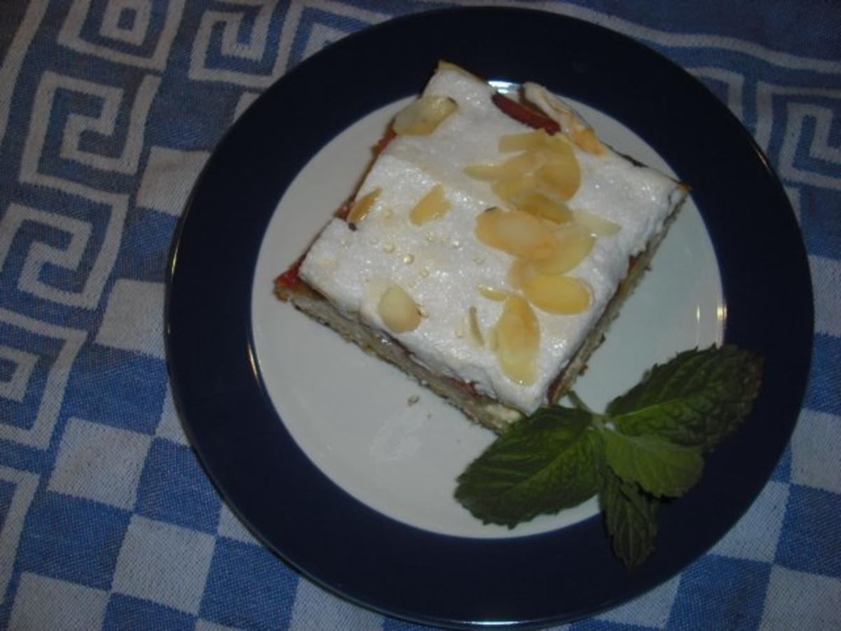 Rhabarber Quarkkuchen mit Mandelbaiser - einfach - von greeneye1812