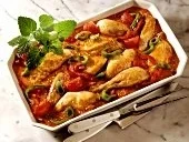 Schokoladensoße unter Mexikanisches Hähnchen - Rezept