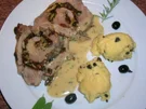 Rezept: Rollbraten, mediterran gefüllt mit Käsepolenta Rollbraten, mediterran gefüllt mit Käsepolenta - Rezept
