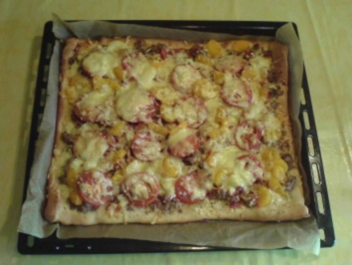 Fruchtig-scharfe Hackfleisch-Pizza - Rezept - Bild Nr. 2