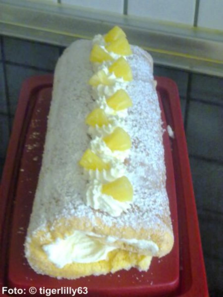 Ananas-Sahne-Rolle - Rezept mit Bild - kochbar.de