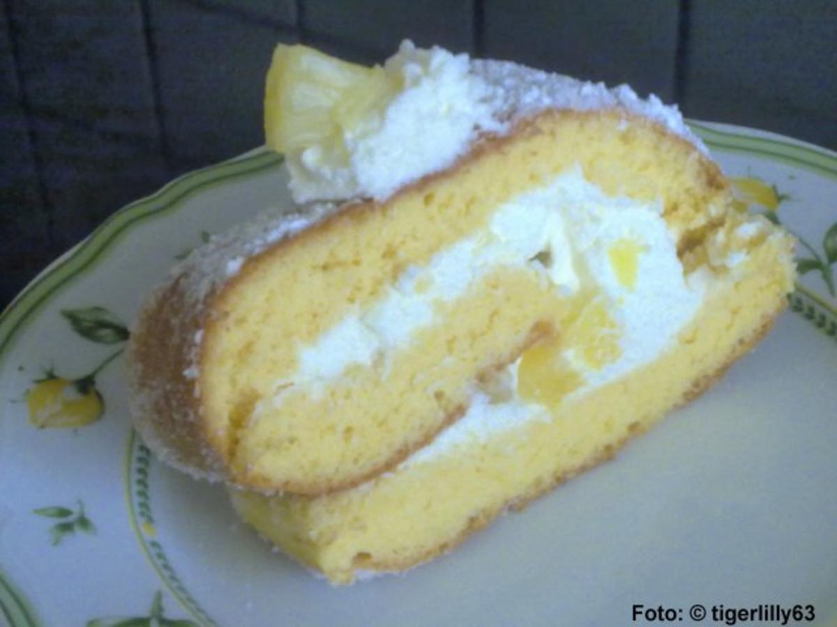 Ananas-Sahne-Rolle - Rezept - Bild Nr. 3