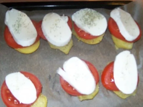 Irenes  schnelle- Mozzarella- Kartoffel- Türmchen - Rezept - Bild Nr. 3