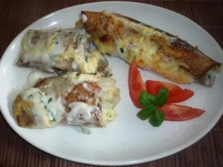 Rezept: Galettes mit Spargelfüllung überbacken Galettes mit Spargelfüllung überbacken - Rezept