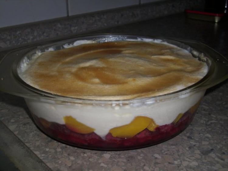 Pfirsich Melba mit Vanille Sahne Creme - schnell & einfach - 148 kcal/100g Pfirsich Melba mit Vanille Sahne Creme - schnell & einfach - 148 kcal/100g