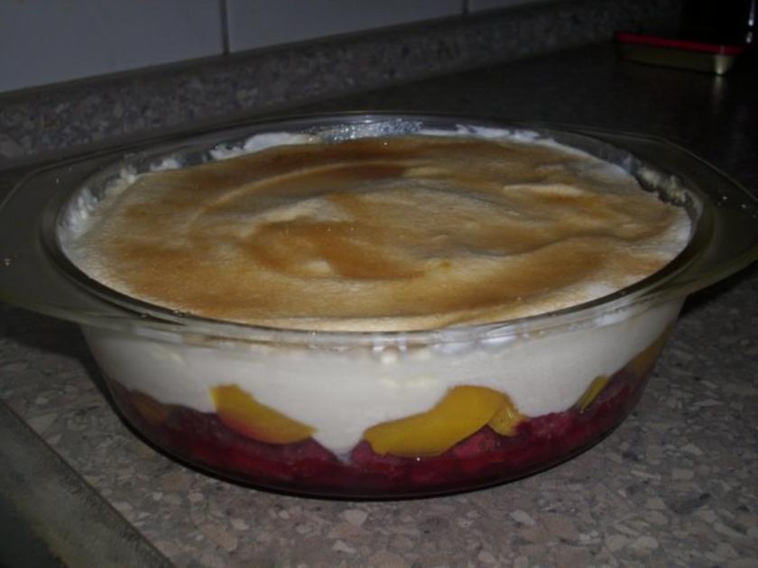 Pfirsich Melba mit Vanille Sahne Creme - schnell & einfach - 148 kcal/100g Pfirsich Melba mit Vanille Sahne Creme - schnell & einfach - 148 kcal/100g