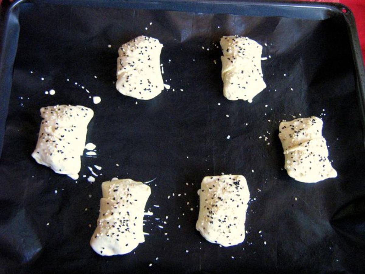 Ziegenfrischkäse mit Kräutern im Croissantmantel... - Rezept - Bild Nr. 4