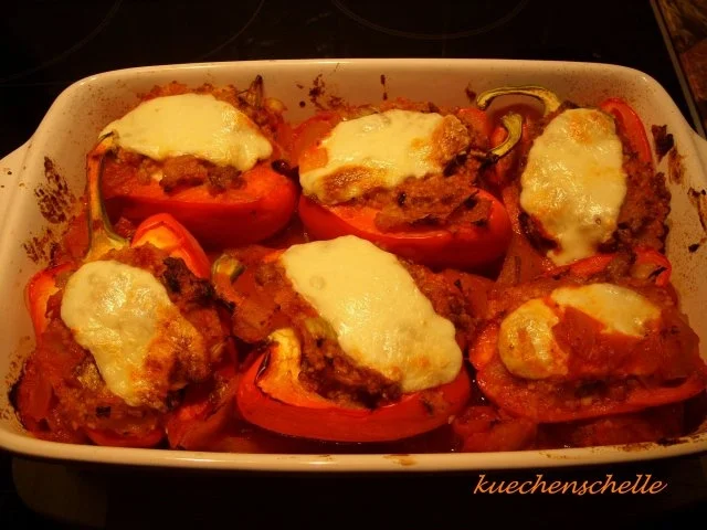 Rezept: Gefüllte Paprikahälften Bild Nr. 4 Gefüllte Paprikahälften - Rezept - Bild Nr. 4